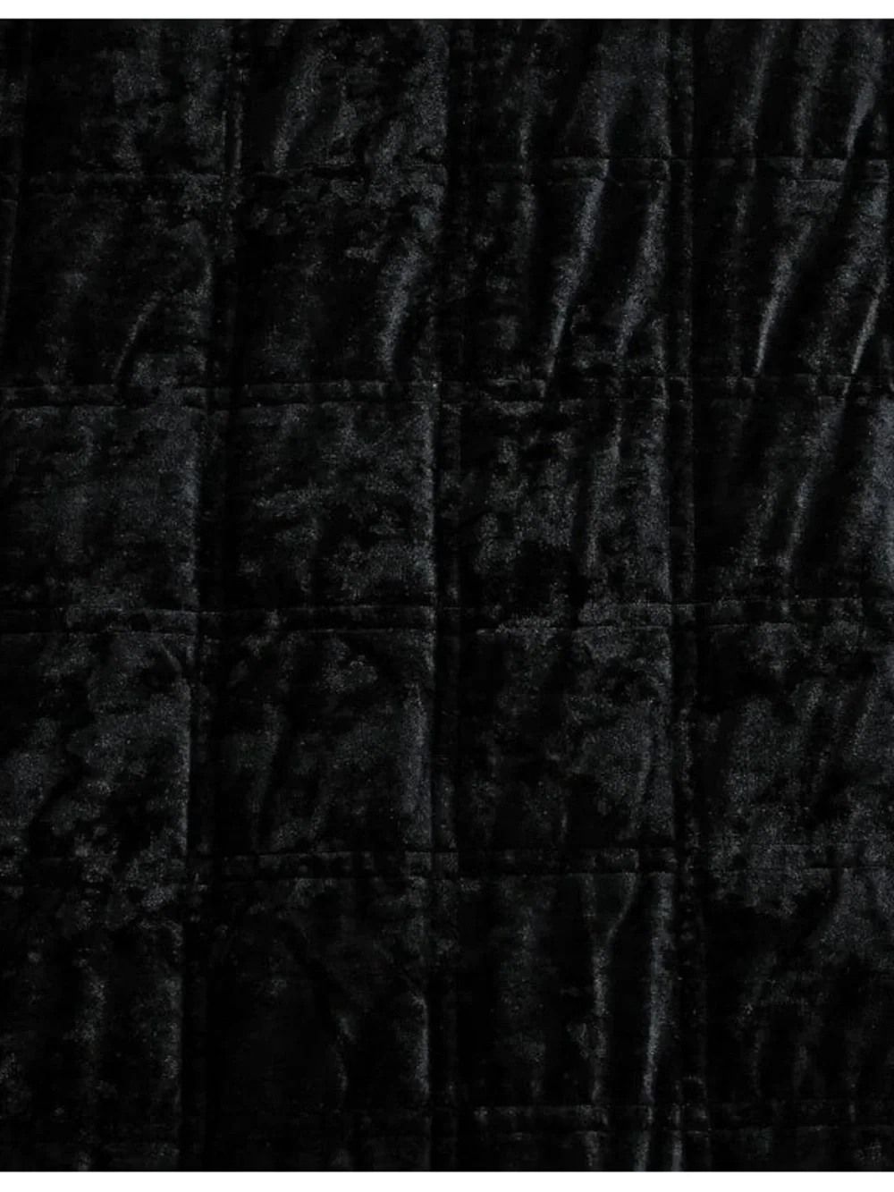 Plush Velvet Quilted Queen 3 piece quilt Set - Black